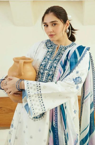 Zara Shahjahan  lawn 3PC Embroidered Unstitched