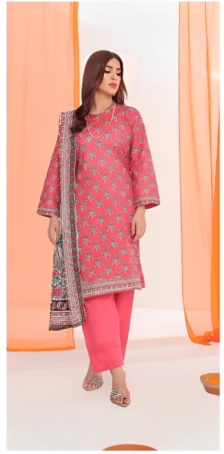 Ethnic Printed Lawn Unstitched 3 Piece