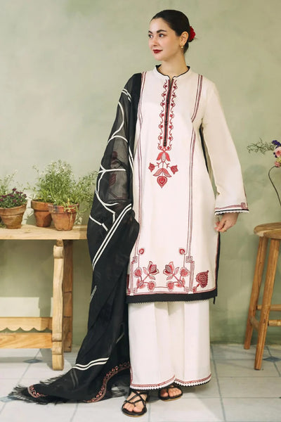Zara Shahjahan  lawn 3PC Embroidered Unstitched