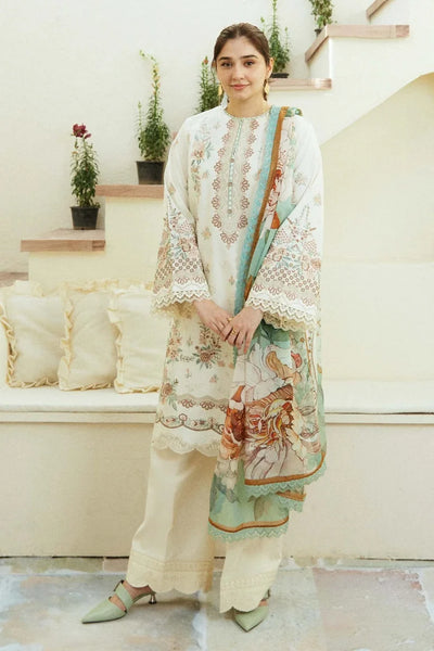 Zara Shahjahan  lawn 3PC Embroidered Unstitched