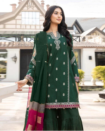 Maria.B 3 PC Pure Lawn Embroidered Unstitch