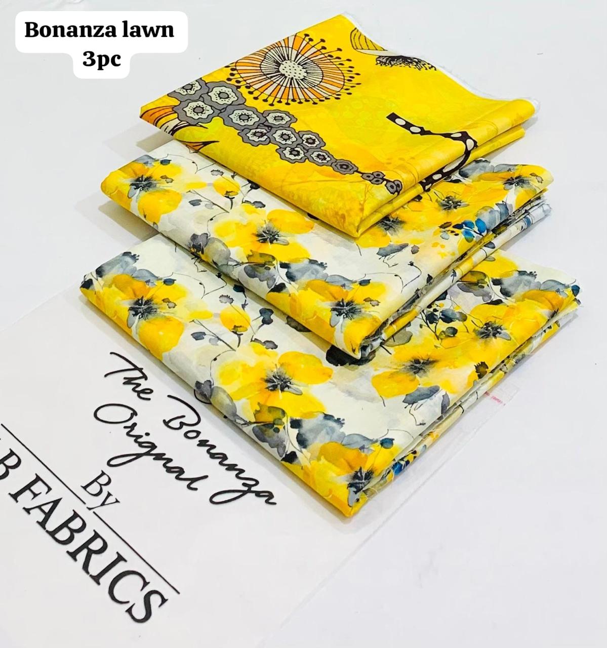 Bonanza Lawn 3 PC Printed Unstitched