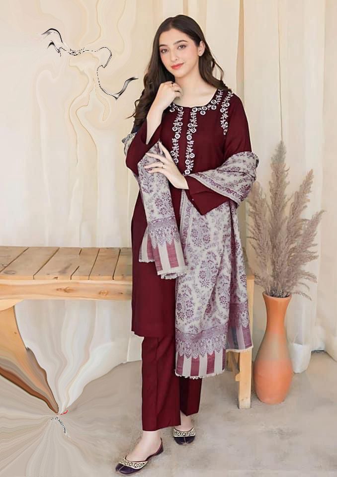 AISLING lawn 3PC embroidered Unstitched