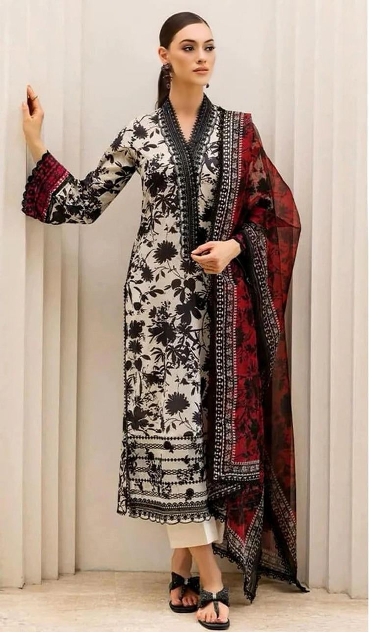 ZAINAB CHOTANI Lawn 3 PC Embroidered Unstitched