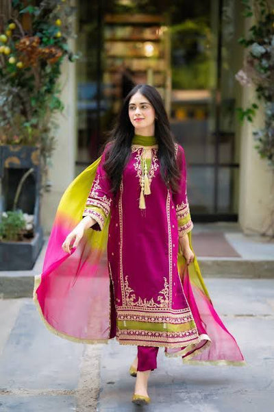 OMAL lawn 3PC Embroidered Unstitched