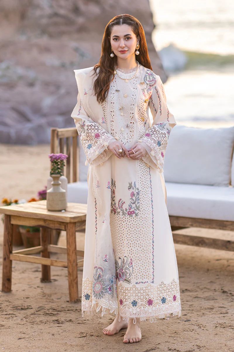 Qalamkar lawn 3PC Embroidered Unstitched