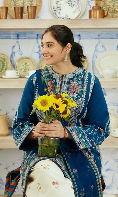 Zara Shahjahan lawn 3PC Embroidered Unstitched