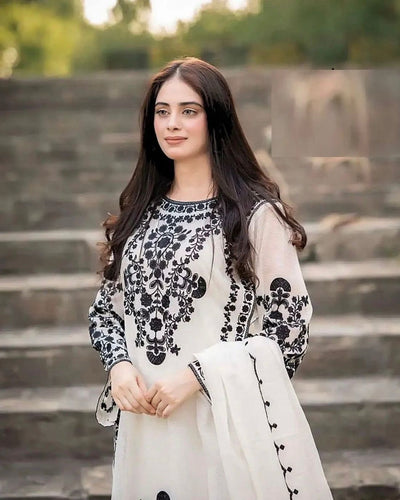 ASIM JOFA Lawn 3 PC Embroidered Unstitched