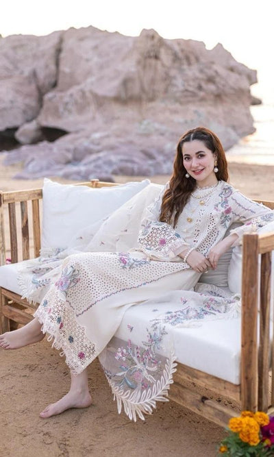 Qalamkar lawn 3PC Embroidered Unstitched