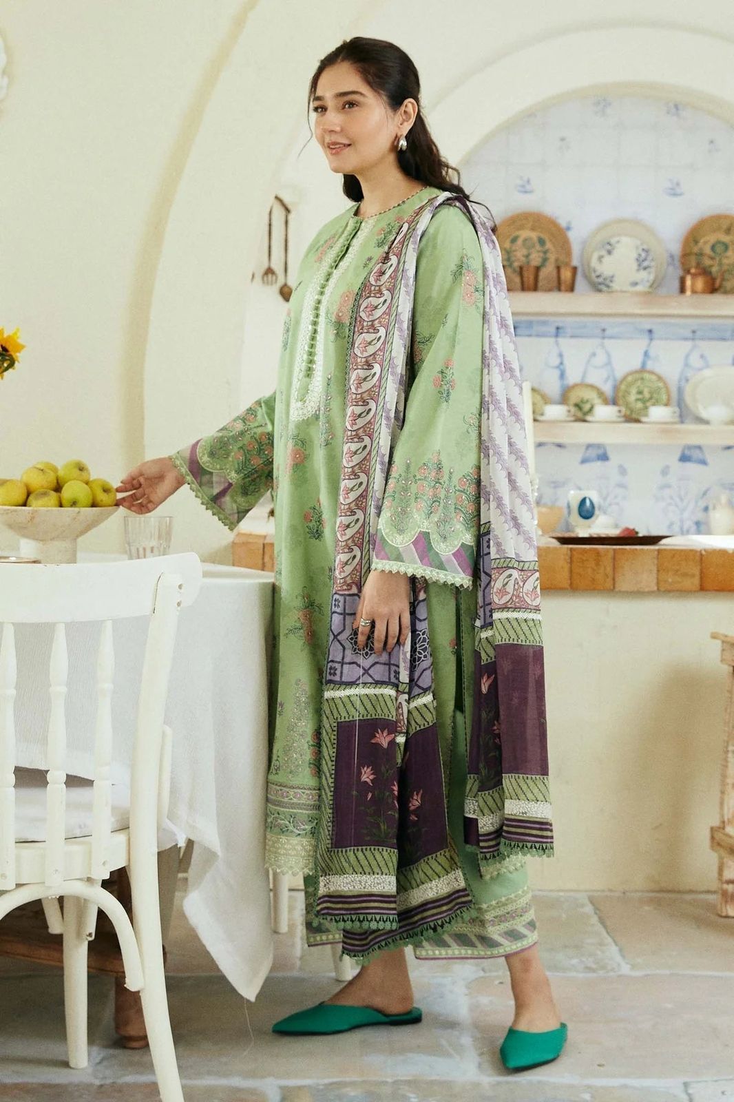 Zara Shahjahan lawn 3PC Embroidered Unstitched