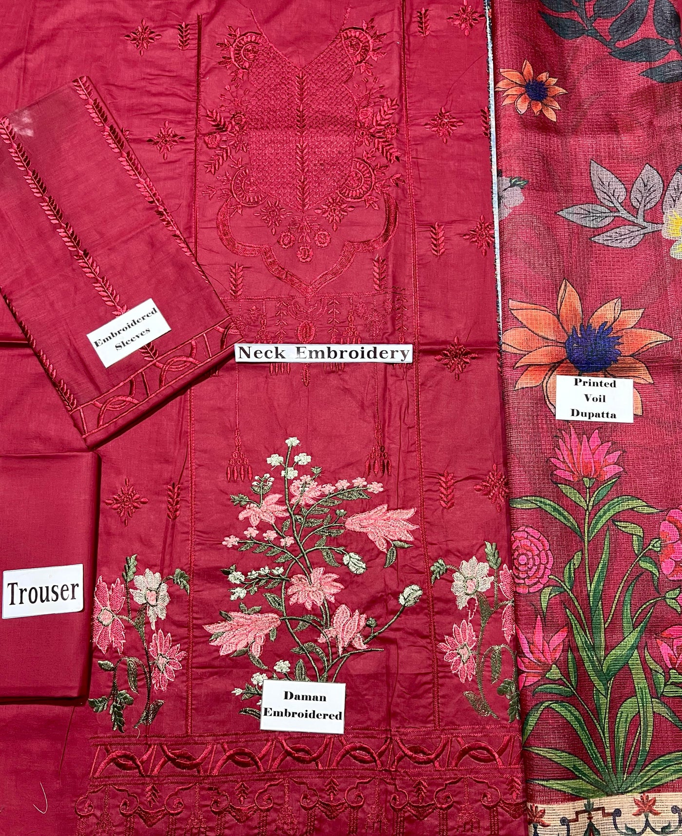 MARIA B Lawn 3 PC Embroidered Unstitched